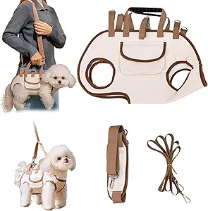 2025 Breathable Pet Carrier Backpack with Traction Leash & Adjustable Shoulder Straps, Breathable Adjustable Pet Backpack for Small Dogs, 2025 Hands-Free Outdoor Walking & Travel Design (S)