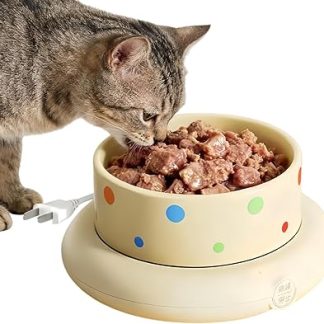 Подогреваемая чаша для бесшумного, нескользящего, зимнего использования, для подогрева воды и йогурта на открытом воздухе, подходит для кошек, общежитий, квартир, гостиных, балконов и веранд.