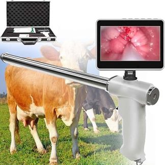 Наборы для искусственного осеменения коров, визуальный эндоскоп с 4,3-дюймовым дисплеем, функцией подогрева и вибрационным массажем, ветеринарное оборудование для разведения животных.