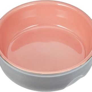 Керамическая миска Nobby Feed серо-лососевого цвета, диаметр 13 x 5 см.