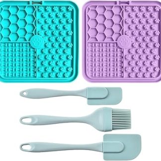 2 шт. противоудушающих подушечек для корма, 3 шт. скребка для крема, силиконовые подушечки для корма для животных с присосками, разравниватель джема.