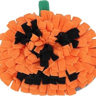 Haofy Хэллоуинский коврик для собак с функцией обнюхивания, в форме тыквы, с нескользящей основой, интерактивная умственная стимуляция и снятие тревожности у питомцев.