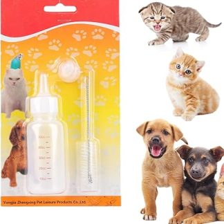Набор бутылочек для щенков - 50 мл | Набор сосок-кормушек с щеткой для чистки для кормления на природе, в кемпинге, на пикнике