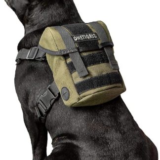 OneTigris Dog Pack, Backpack Durable Small Medium Dog Pack with Litter Bag Exit for Camping Hiking Daily Walking (Ranger Green, X-Small)