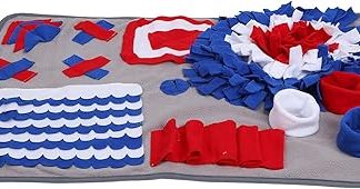 Коврик для дрессировки собак Pet Snuff, очень мягкий, фланелевый, для медленного кормления, игрушка-головоломка для собак и маленьких свиней, для использования в помещении и на открытом воздухе, 73x47 см.