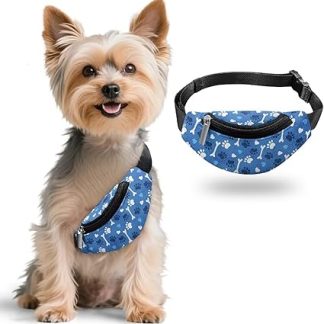 Blue Paw Bone Dog Backpack Carrier Adjustable Travel Hiking Walking Harness Backpack for Small Medium Dogs