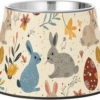 Очаровательные миски в виде пасхальных зайчиков для домашних животных. Улучшенные миски из нержавеющей стали для медленного кормления собак. Средство от усов.