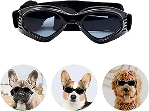Puppy Dog UV Glasses with Adjustable Strap, Anti-Fog & Windproof Foldable Pet Sunglasses for Small Medium Dogs