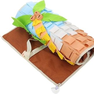 Коврик для поиска лакомств TOYANDONA с рисунком кокосовых пальм способствует медленному поеданию пищи, предотвращает пережевывание пищи и стимулирует умственную активность щенков и пожилых собак.