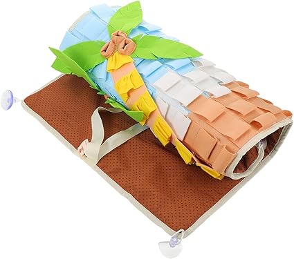 Коврик для поиска лакомств TOYANDONA с рисунком кокосовых пальм способствует медленному поеданию пищи, предотвращает пережевывание пищи и стимулирует умственную активность щенков и пожилых собак.