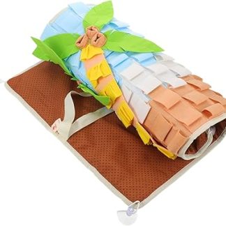 Интерактивный коврик для медленного кормления Kisangel для собак и кошек, изготовленный из полиэстера в форме кокоса, подходит для собак мелких и средних пород. Способствует формированию здоровых пищевых привычек и доставляет удовольствие животным.