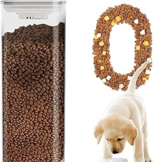 Контейнер для собачьего корма - прозрачная закрытая банка - герметичный контейнер для кошачьих лакомств, сухофруктов, злаков, семян, орехов, банка