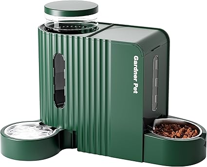 Автоматическая гравитационная кормушка для животных Gardner Pet, 2 x 2, диспенсер для корма и воды для собак, 100% без бисфенола-А, 2-в-1, с чашей из нержавеющей стали, для собак.