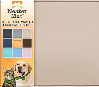 Водонепроницаемый силиконовый коврик для животных Neater Pet Brands Neater Mat защищает пол от еды и воды (цвет капучино, 81 x 61 см, силикон)