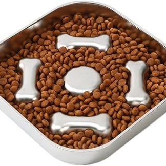 Миска для собачьего корма, с медленным впитыванием пищи, из нержавеющей стали, автоматическая кормушка для животных, защита от удушья, подходит для щенков и пожилых собак, для дрессировки в дороге, для использования