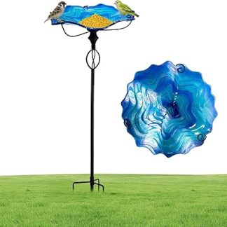 Ванночка для животных - прочная винтажная ванночка для домашних животных 81 см с подставкой, фонтанчик для питомцев, попугайчик, зяблик, для сада, двора.