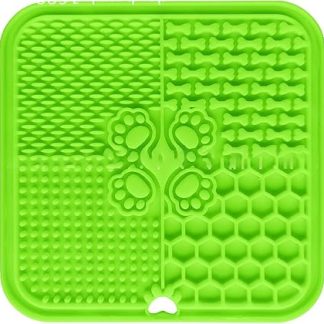 Силиконовый коврик для вылизывания домашних животных, мягкая миска для медленного кормления кошек, успокаивает горло при заболеваниях и способствует здоровью полости рта у домашних щенков (зеленая трава).