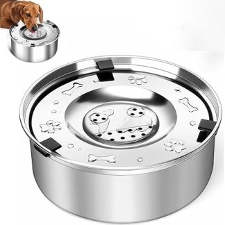 Миска для питья для собак из нержавеющей стали объемом 1 л, предотвращает слюноотделение, не протекает, имеет нескользящую поверхность, плавает в воде, можно мыть в посудомоечной машине.