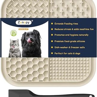 Коврик для вылизывания собак и кошек с присосками, 1 упаковка квадратных кормушек для медленного кормления, снимающих тревогу и скуку, игрушки для собак, чтобы занять их, коврик для дрессировки домашних животных.
