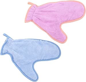 2 перчатки для сушки и быстросохнущие впитывающие перчатки для купания, изготовленные из мягкого материала, многоразовые для ухода за шерстью домашних животных, портативные.