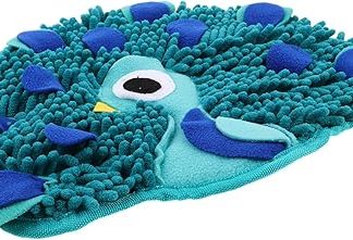 Интерактивная игрушка HANABASS для собак, имитирующая запах павлина, предназначена для обучения собак распознаванию лакомств и замедлению процесса еды, а также для стимуляции умственной деятельности.