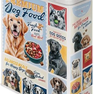 Большая банка Nostalgic-Art Retro XL, 4 л, корм для собак премиум-класса – отличный подарок для владельцев собак, большой контейнер для сухого корма, винтажный стиль.