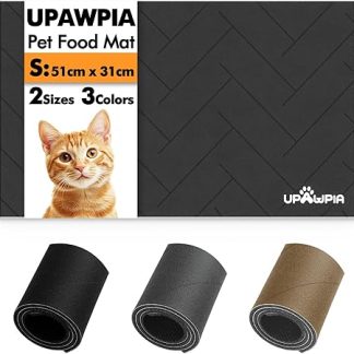 Впитывающая подстилка для миски для собак, впитывающая подстилка для миски для кошек, нескользящая, прочная, быстросохнущая, моющаяся, 51 x 31 см, черная