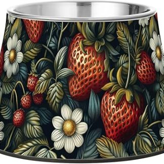 Разноцветные миски для корма для домашних животных с подставкой и рисунком клубники. Миска для медленного кормления кошек, успокаивающая усталость.