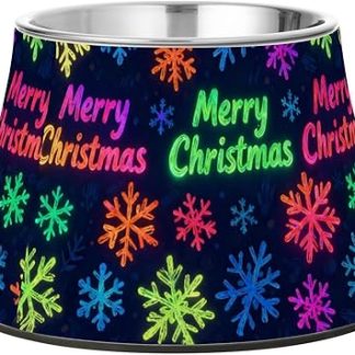 Рождественские миски для корма для домашних животных в форме снежинки. Нескользящая миска из нержавеющей стали для кошек и собак. Медленное кормление. Удобна для собак.