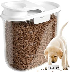 Контейнеры для хранения корма для животных, герметичные контейнеры для хранения корма для животных, органайзер объемом 2 литра, контейнер с крышкой, для сахара, риса, хлопьев, орехов.