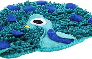 Игрушки для дрессировки собак с павлиньим рисунком, развивающие обоняние. Интерактивные игры с медленным кормлением и изучением запахов для щенков и взрослых собак. Способствуют когнитивному развитию и развитию природных инстинктов.