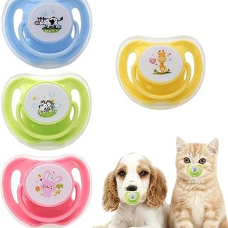 Соска-пустышка для кошек и собак | 4 штуки, успокаивающий компаньон в форме бабочки, для дома, путешествий, поездок на автомобиле, отдыха в постели