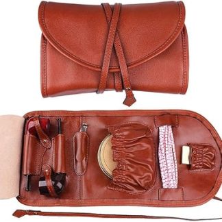 Автоматическая кормушка для корма для домашних животных, первый слой, кожаный пакет для табака - винтажный, унисекс, пакет для табака - для сохранения свежести, футляр для трубочного табака большой вместимости.