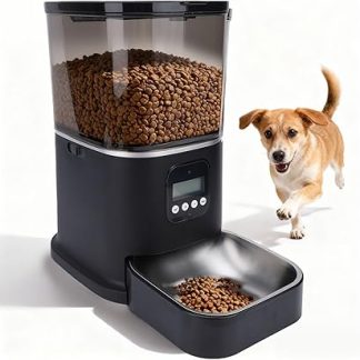 Автоматическая кормушка для кошек, интеллектуальный дозатор корма для домашних животных объемом 6 л с таймером и ЖК-дисплеем, аварийная кормушка с двойным питанием для кошек и собак.