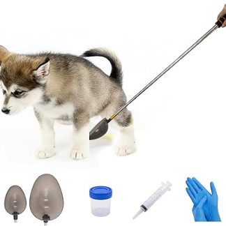 Набор для сбора мочи для собак и кошек, телескопический контейнер для сбора мочи, шприц 20 мл и мерный стаканчик 40 мл, многоразовый, удобный и чистый набор для сбора образцов мочи.