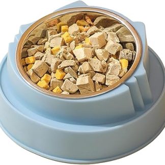 Миска для корма для собак и кошек, приподнятая кормушка для домашних животных из нержавеющей стали, вместительная приподнятая миска для кошек и маленьких собак.