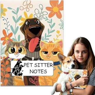 Книга для присмотра за животными, многофункциональные профессиональные заметки, книга для присмотра за животными – для щенков, кошек, котят, дома, в путешествиях, в помещении и на улице.