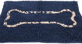 Ультраабсорбирующий коврик для кормления собак, мягкий и удобный, предотвращает скольжение еды и воды, коврик из синели для миски для собак, 45,7 x 61 см.