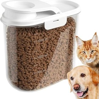 Контейнеры для хранения корма для домашних животных, герметичный контейнер для собачьего корма, 2 литра, контейнер с крышкой, для квартиры, кухни, кладовой, организации домашнего пространства, лакомств.