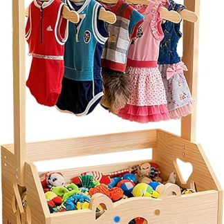 Подарочная корзина с ручкой, деревянный органайзер для игрушек для домашних животных, корзина для щенков с подвесными стержнями.