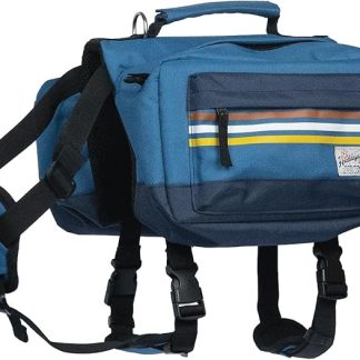 Dog Backpack Harness for Medium & Large Breeds Dogs – Dog Hiking Saddle Bag with Handle & Large Side Pockets for Camping & Day Trips