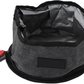 Складная дорожная миска для собак, легкая, герметичная, для походов, кемпинга, из ткани Оксфорд, 19x10 см.