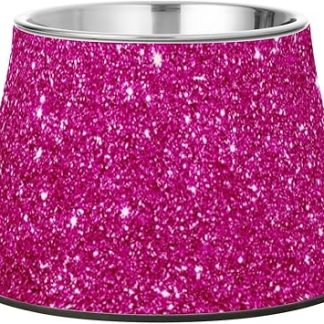 Персиковые блестящие миски для домашних животных с нескользящей поверхностью из нержавеющей стали, корм для кошек и собак мелких пород, средство от усталости.