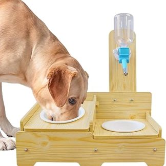 Автоматическая поилка для собак с регулировкой высоты, деревянная, для дома, гостиной, квартиры, сада, двора.