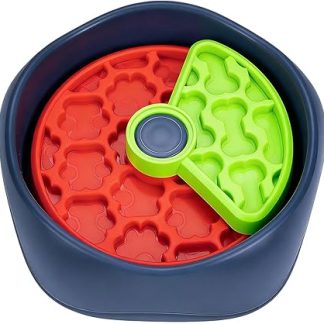 Миска для медленного кормления, предотвращает удушье, 26,5 x 26,5 см, интерактивный лабиринт, для здорового кормления, приучения к еде, обогащения среды обитания.