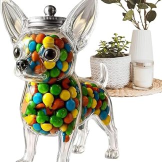 Прозрачные банки для конфет в форме собачек, герметичные банки для хранения продуктов, прозрачные коробки, симпатичные контейнеры для гостиной, столовой, кухни, для еды, вечеринок, дома.