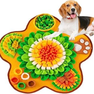 Универсальный коврик для обнюхивания | Нескользящий коврик для кормления домашних животных, стимулирующий когнитивные функции и снижающий скуку | Для использования на открытом воздухе