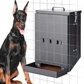 Автоматическая кормушка для больших собак, уличная, из оцинкованного металла, гравитационная кормушка для домашних животных.