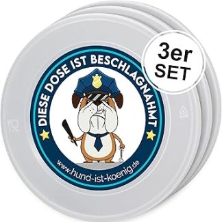 Крышки для корма для животных HUND IST KÖNIG (3 шт.), прочные крышки для корма для кошек и собак, сохраняют свежесть и аромат надолго, 800 г