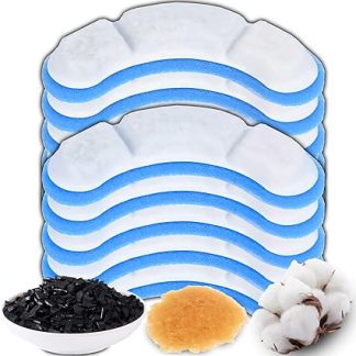 Набор из 10 сменных фильтров Retoo для кошек, фильтр с активированным углем, 4 слоя, размеры 11 x 3 см, универсальные аксессуары для домашних животных, легко чистятся, чистка фильтра для кошек.